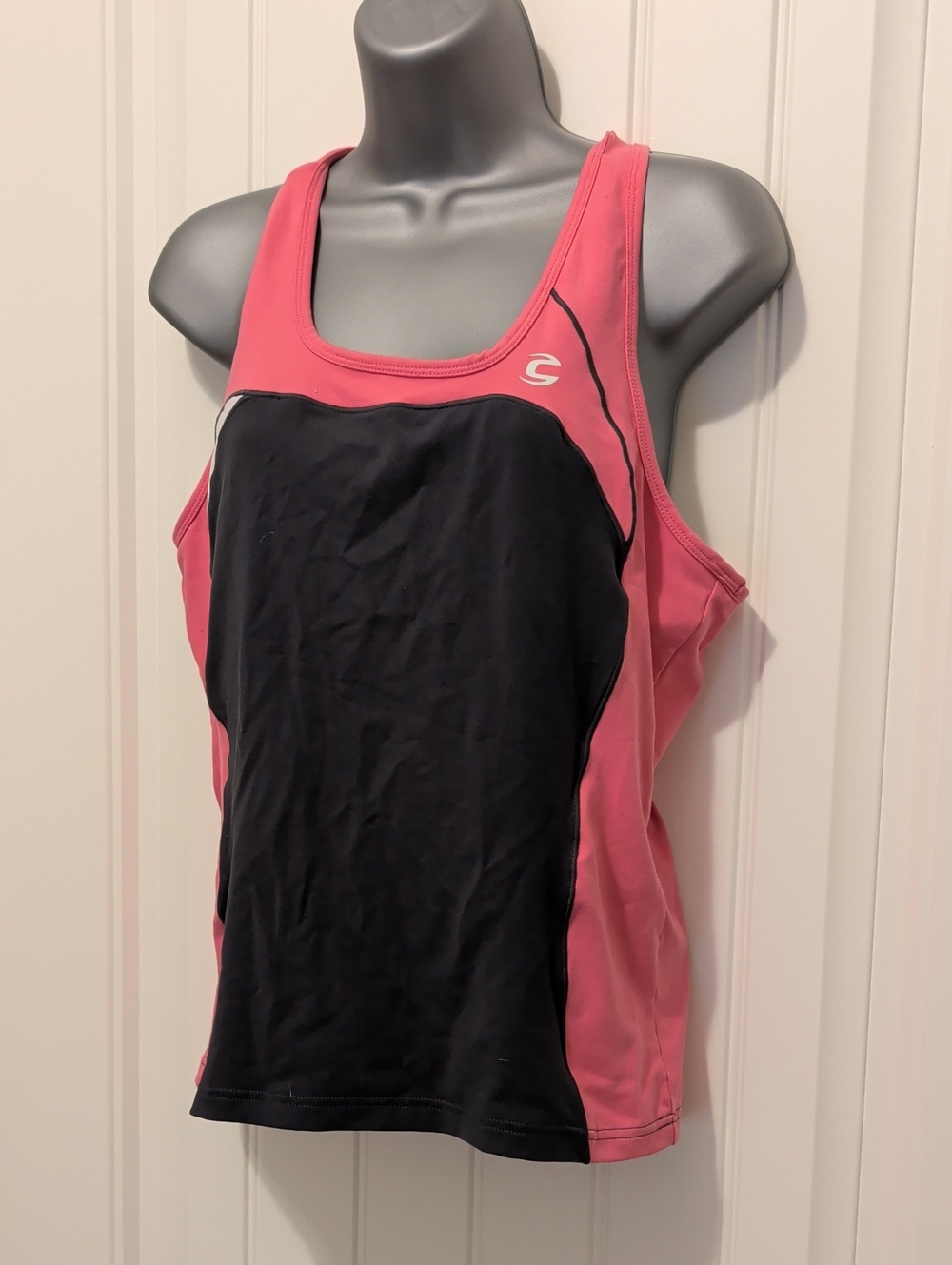 Cannondale Women's Pink and Black Racerback Performance Tank